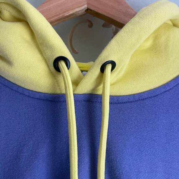 Teddy Fresh Hoodie Small Colorblock Pastel Pullover Logo Patch Unisex Cotton - Picture 3 of 9